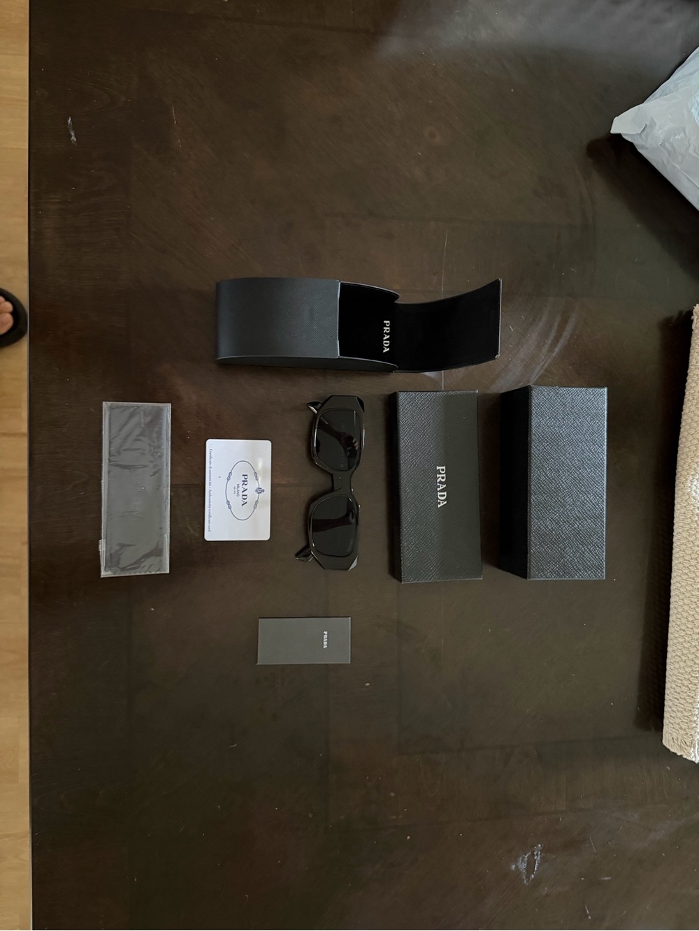Prada Black Men’s Sunglasses with Black Prada Case and Box